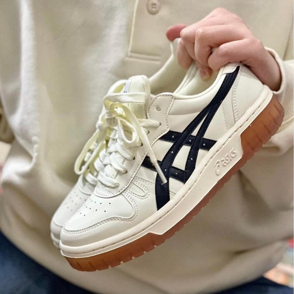 Giày Asics Court MZ Cream Black Gum mẫu mới nhất, Giày Đế Cao Su asics Nguyên Khối Đủ Size nam nữ