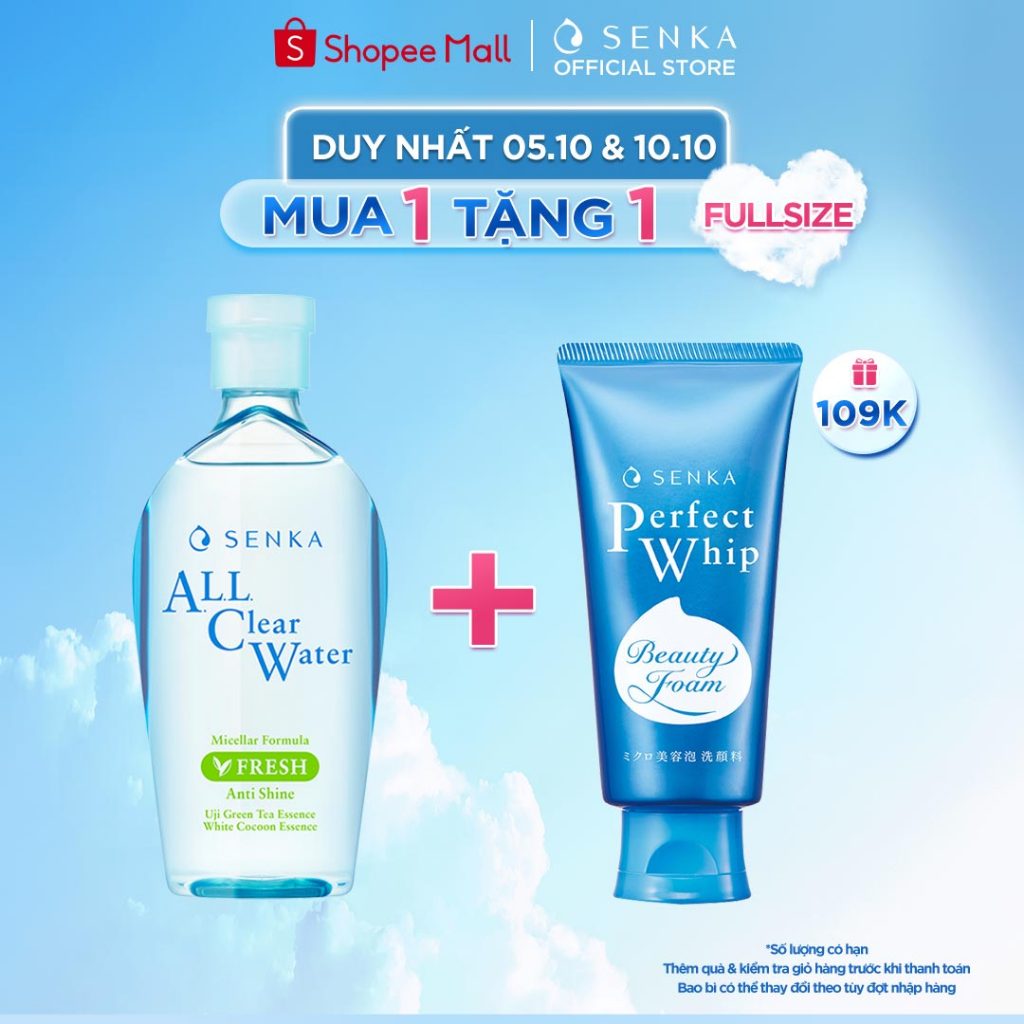 Nước tẩy trang Micellar Senka A.L.L Clear Water Fresh 230ml