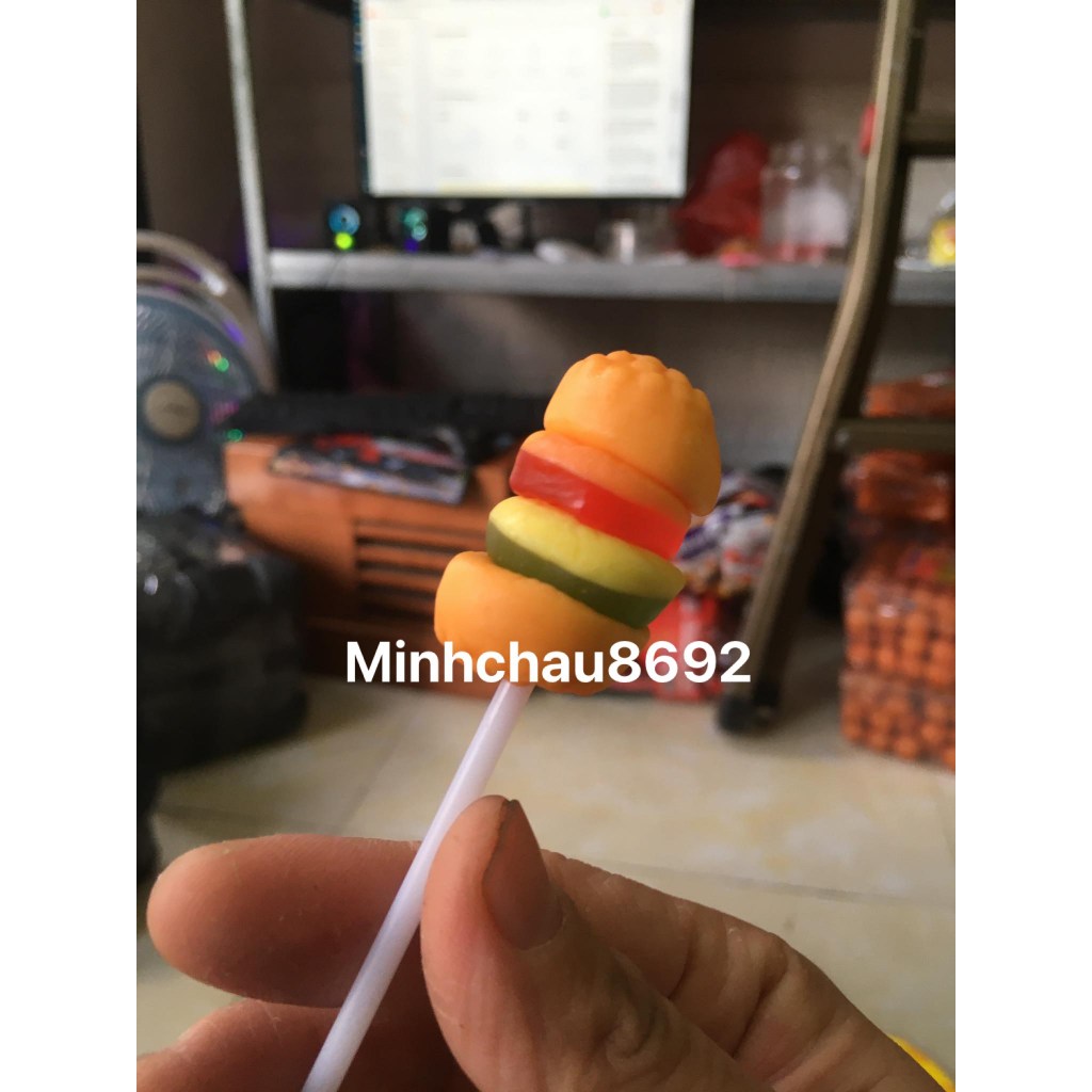 Kẹo dẻo trái cây hình Hamburger mini 11gram -
