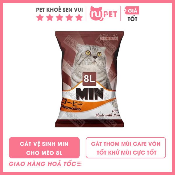 Cát MIN cho mèo 8L - cát vệ sinh cho mèo từ Nhật