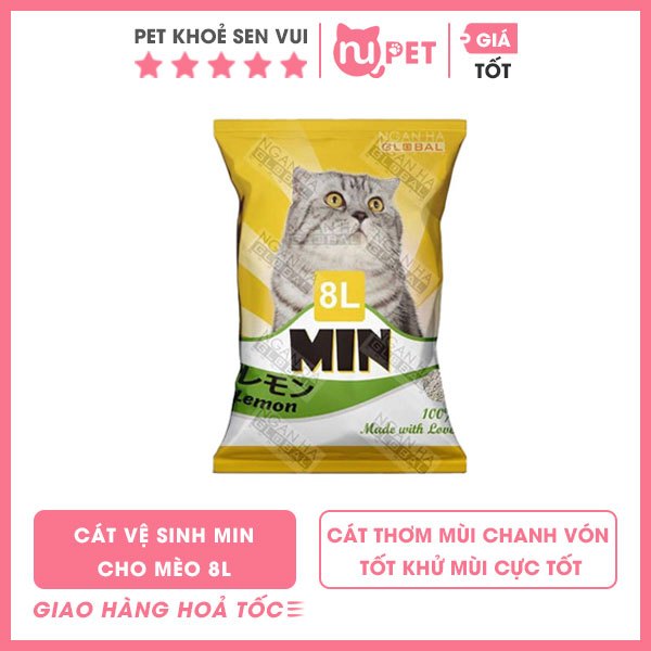 Cát MIN cho mèo 8L - cát vệ sinh cho mèo từ Nhật
