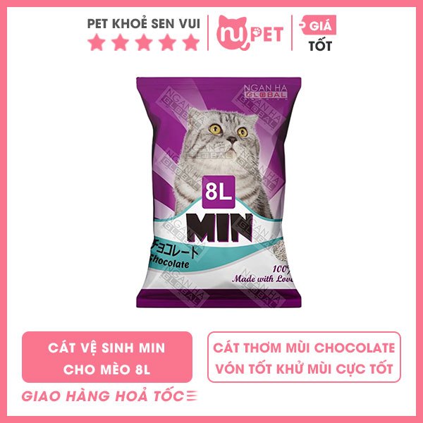 Cát MIN cho mèo 8L - cát vệ sinh cho mèo từ Nhật
