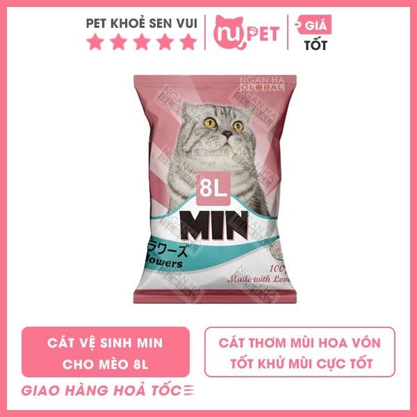 Cát MIN cho mèo 8L - cát vệ sinh cho mèo từ Nhật