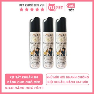 Xịt sát khuẩn khử mùi Q8 cho thú cưng