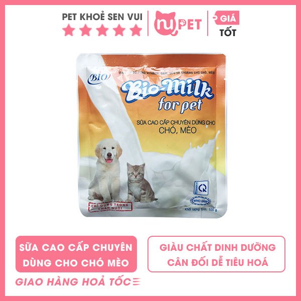 Sữa Bio milk dành cho chó mèo, sữa chó mèo cao cấp chính hãng tại Nupet