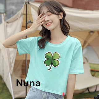  Áo Croptop Big Size From Rộng Hình In Lá May Mắn 