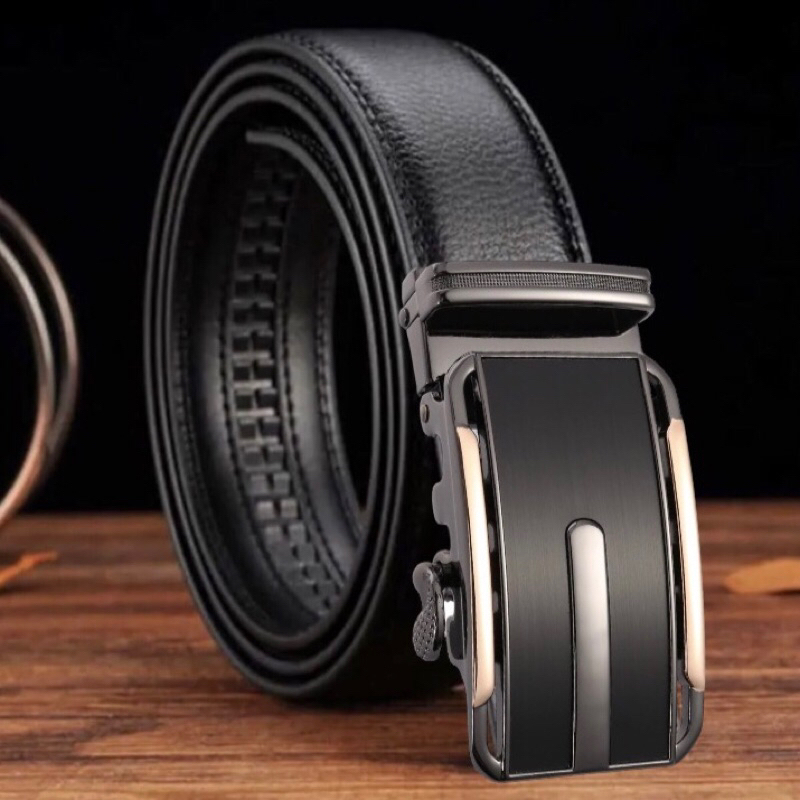 Thắt Lưng Nam Da Thật Sang Trọng Hai Màu Đen Nâu TM16 Dây Nịt Da Bò Thật Mặt Khoá Tự Động Cao Cấp Bảo hành 24 Tháng