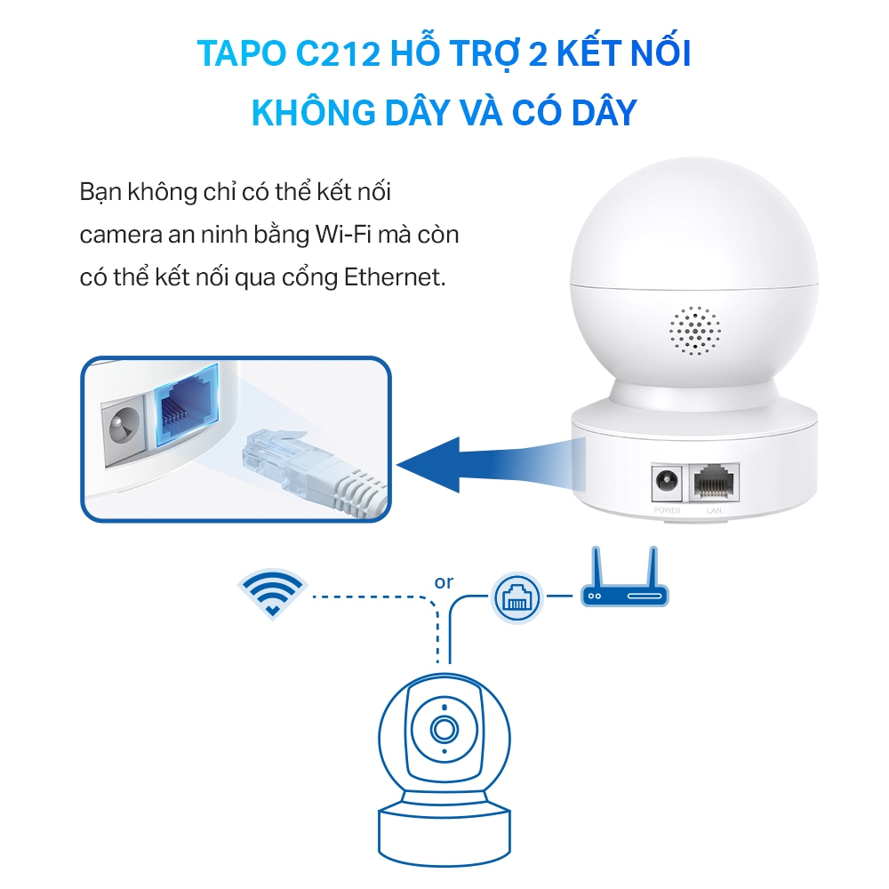 [Hỏa Tốc] Camera Wifi TP-Link Tapo C212 Độ Phân Giải 2K UHD Quay/Quét 360 Độ