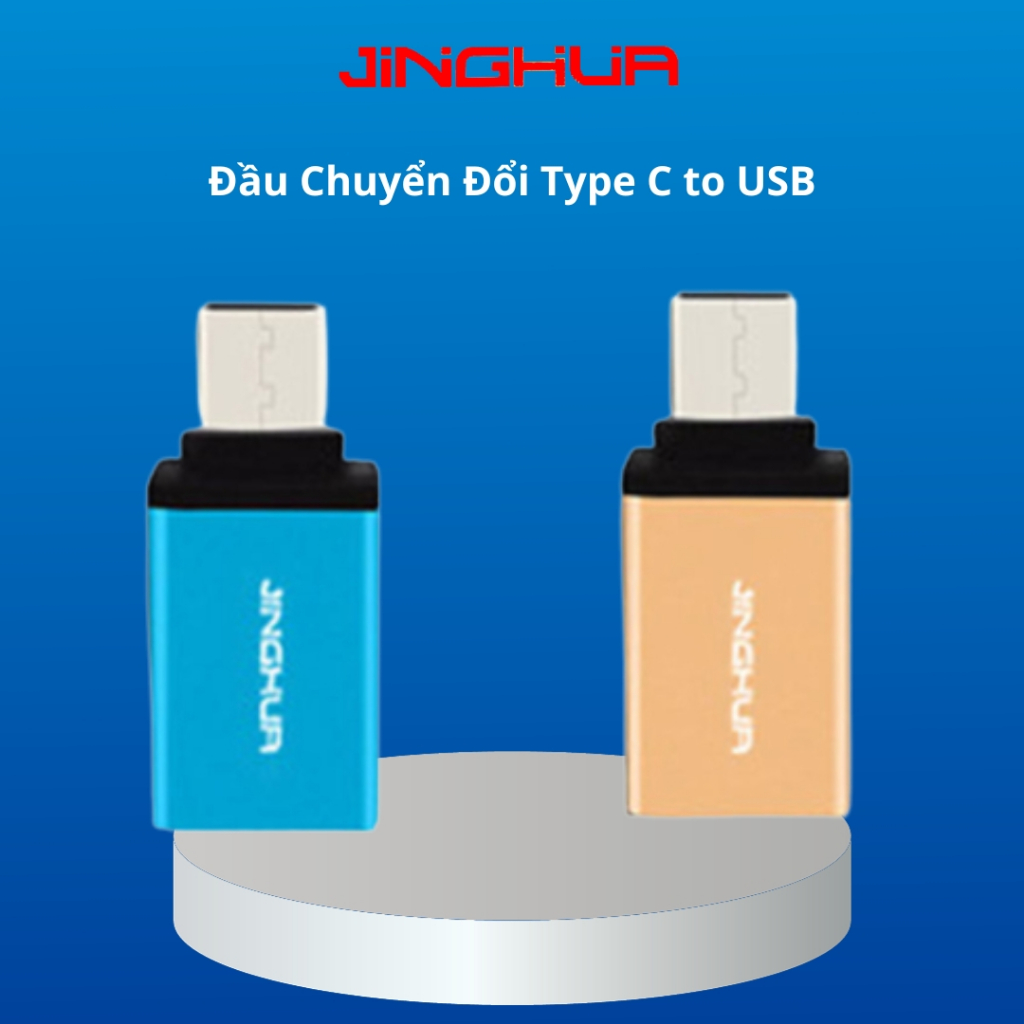 Đầu Chuyển Đổi OTG USB JINGHUA JH-Z340, Chuyển Đổi Từ Type C to USB, Dùng Cho Macbook, Laptop, Điện thoại
