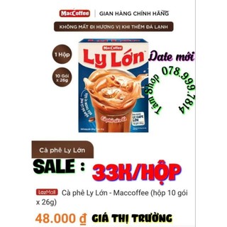 HỘP 10 GÓI CÀ PHÊ SỮA ĐÁ HÒA TAN LY LỚN 𝐌𝐀𝐂 𝐂𝐎𝐅𝐅𝐄𝐄 (HỘP 𝟮𝟲𝟬g)