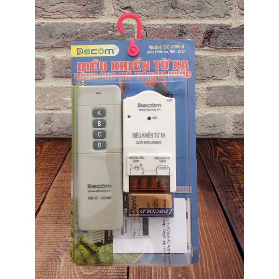 Bộ điều khiển từ xa bằng remote chuyên dùng cho mô tơ máy bơm nước công suất 3500W mẫu mới