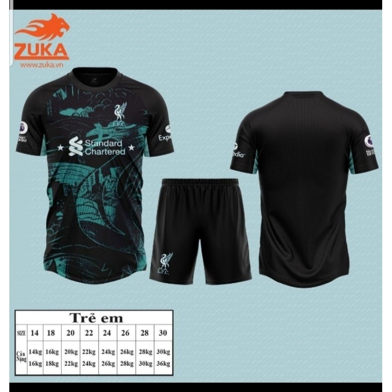 Áo đá bóng đá banh dài tay CLB Liver mới nhất 2021- 2022 ,Vải Thun Thái thấm hút mồ hôi