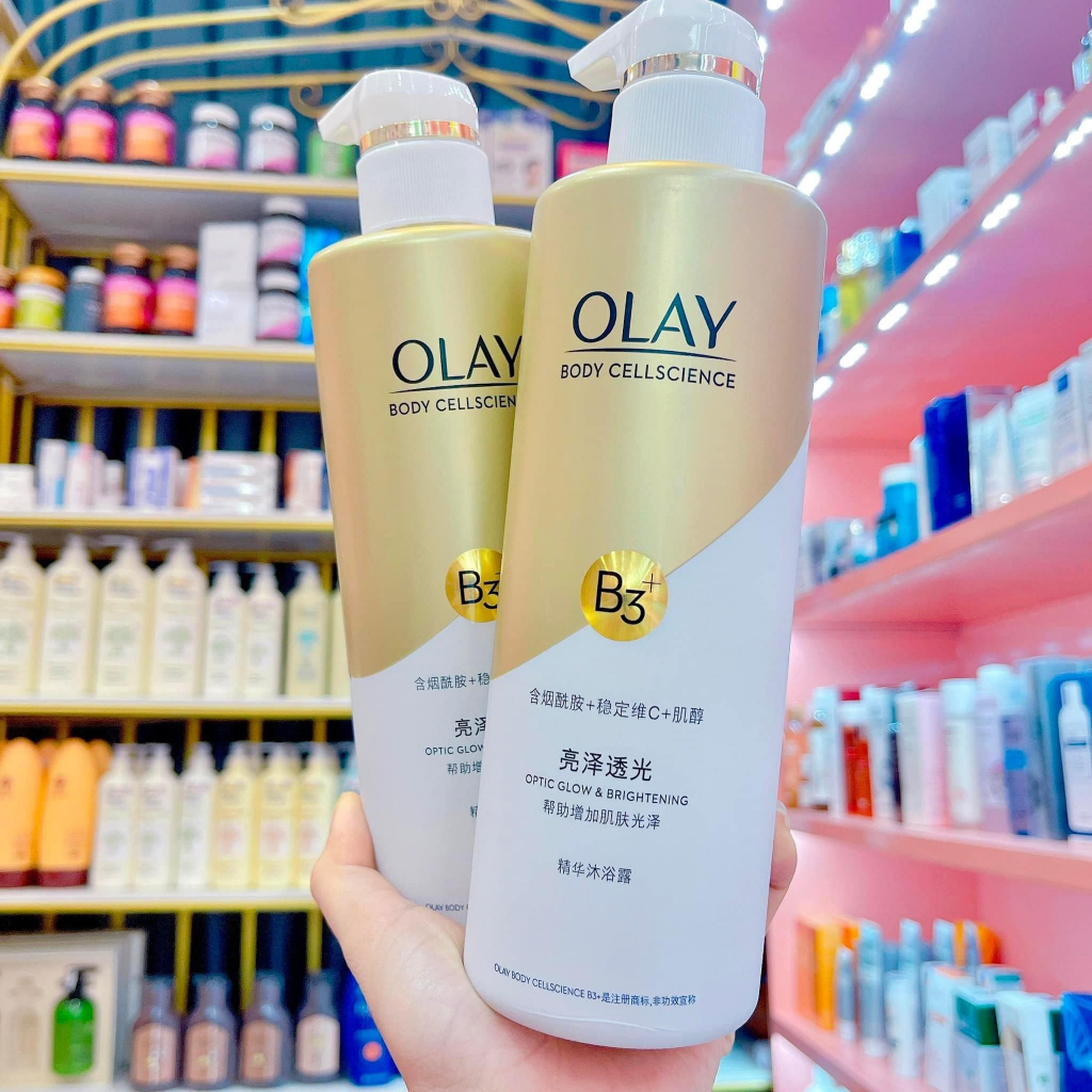 Sữa Tắm OLAY B3+Vitamin C Siêu Dưỡng Trắng Da Bản Trung 500ml