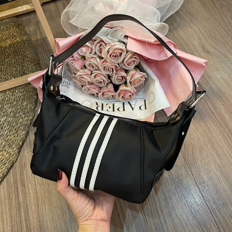 Túi xách nữ 3 sọc trắng thể thao trẻ trung năng động đi chơi