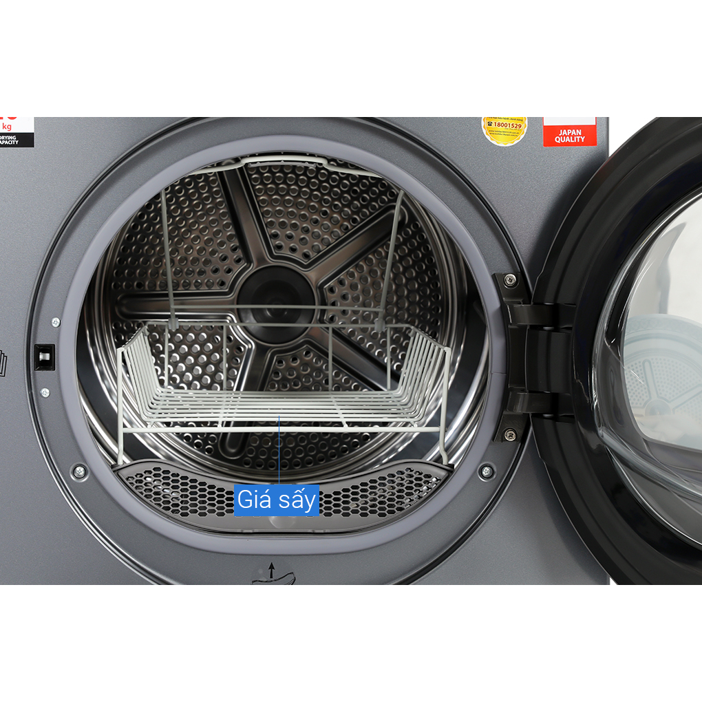Máy sấy bơm nhiệt Toshiba 10 kg TD-BK110GHV CÔNG NGHỆ HEATPUMP