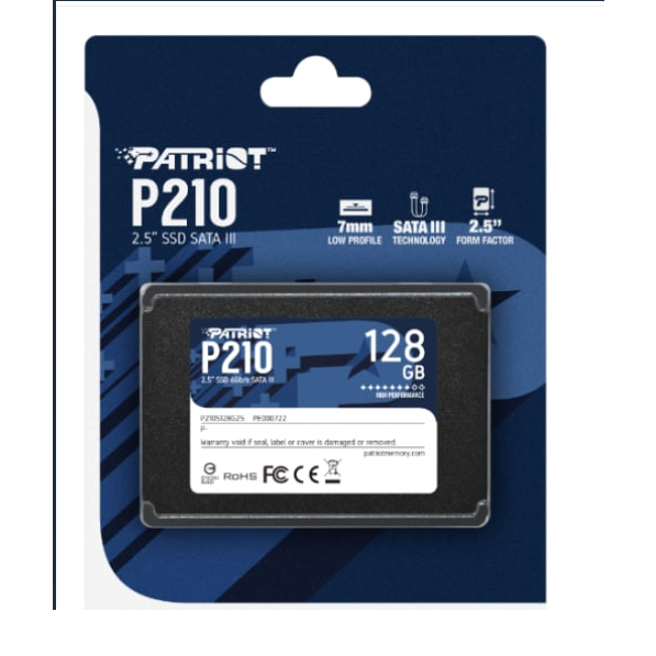 Ổ Cứng SSD 128GB PATRIOT P210 SATA 3 - 2.5INCH - New 100% - Bảo Hành 3 Năm Chính Hãng