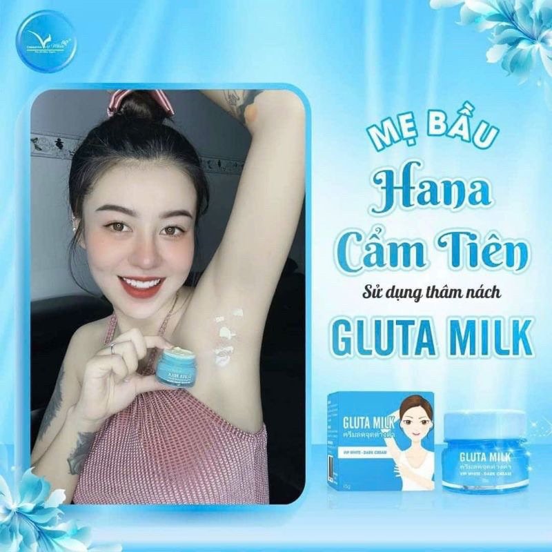 [Chính Hãng] Kem Thâm Nách Gluta Milk Thái Lan (MUA 1 TẶNG 1) Kem khử thâm nách các vùng da thâm sạm