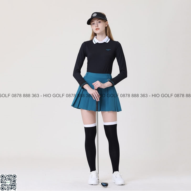 Set áo golf nữ, váy golf xếp ly Azureway  dài tay – CH520