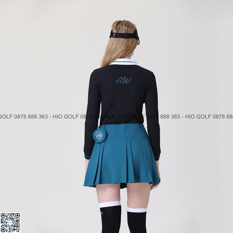 Set áo golf nữ, váy golf xếp ly Azureway  dài tay – CH520