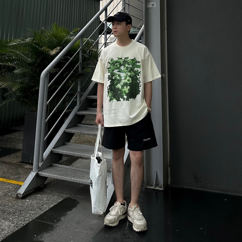 Áo thun local brand cổ tròn Uncle M cotton 100% nam nữ Unisex in lụa trame - Hope tee