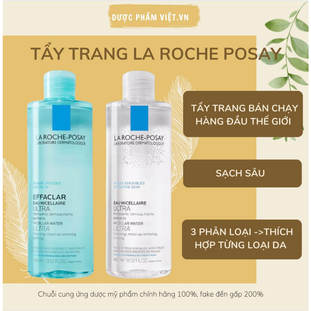 Nước tẩy trang La Roche Posay Purifying Micellar Water 400ml (twin)