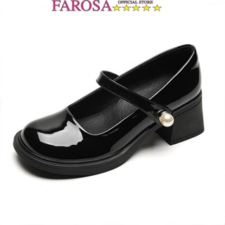 Giày Lolita Nữ Quai hạt ngọc Ngọc  FAROSA - V68 Giày búp bê nữ đế độn 5 phân 2 màu siêu hót