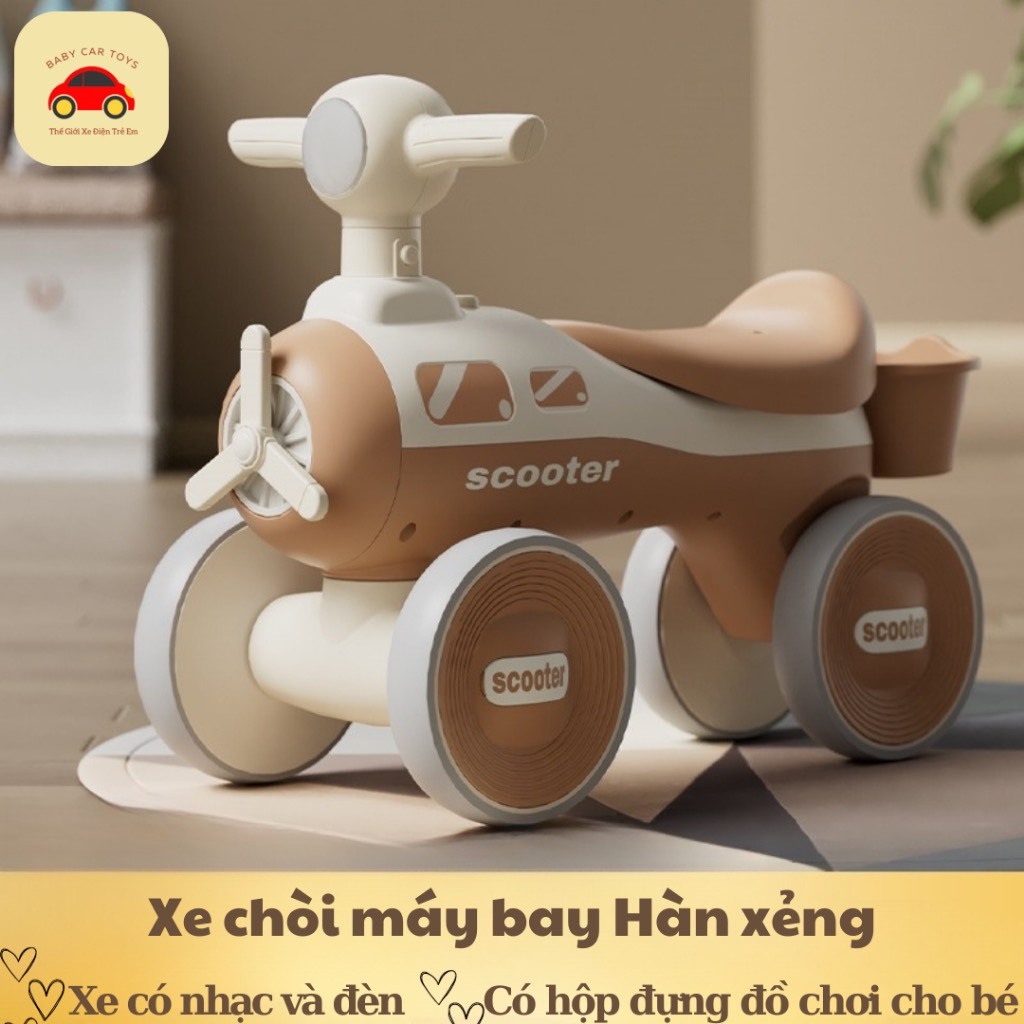XE CHÒI CHÂN CHO BÉ  CÓ ĐÈN VÀ NHẠC TRỌNG TẢI 70KG MẪU MỚI 2023 CÓ CÁNH QUẠT PHÍA TRƯỚC MODEL 618