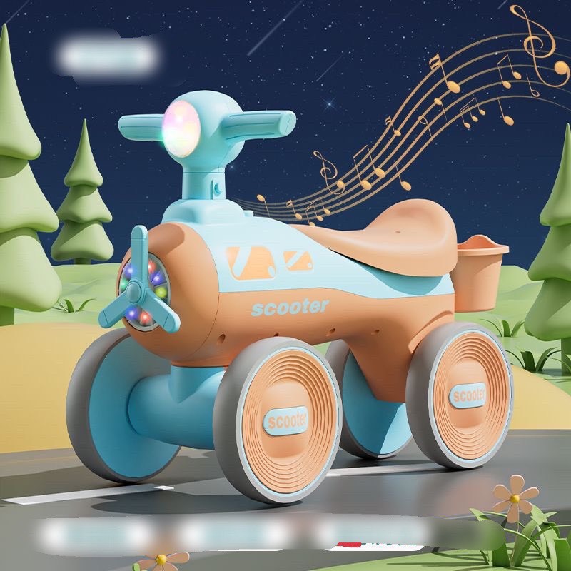 XE CHÒI CHÂN CHO BÉ  CÓ ĐÈN VÀ NHẠC TRỌNG TẢI 70KG MẪU MỚI 2023 CÓ CÁNH QUẠT PHÍA TRƯỚC MODEL 618