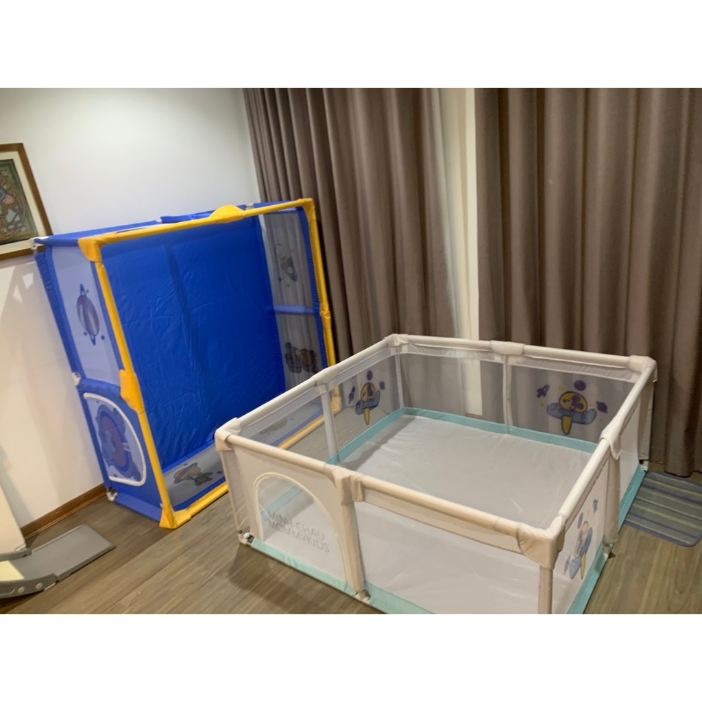 Quây bóng, quây cũi nhà bóng cho bé Tặng THẢM, 100 bóng + 2 vòng đồ chơi GIÚP BÉ VỊM, VẬN ĐỘNG CƠ TAY, TẬP ĐI]