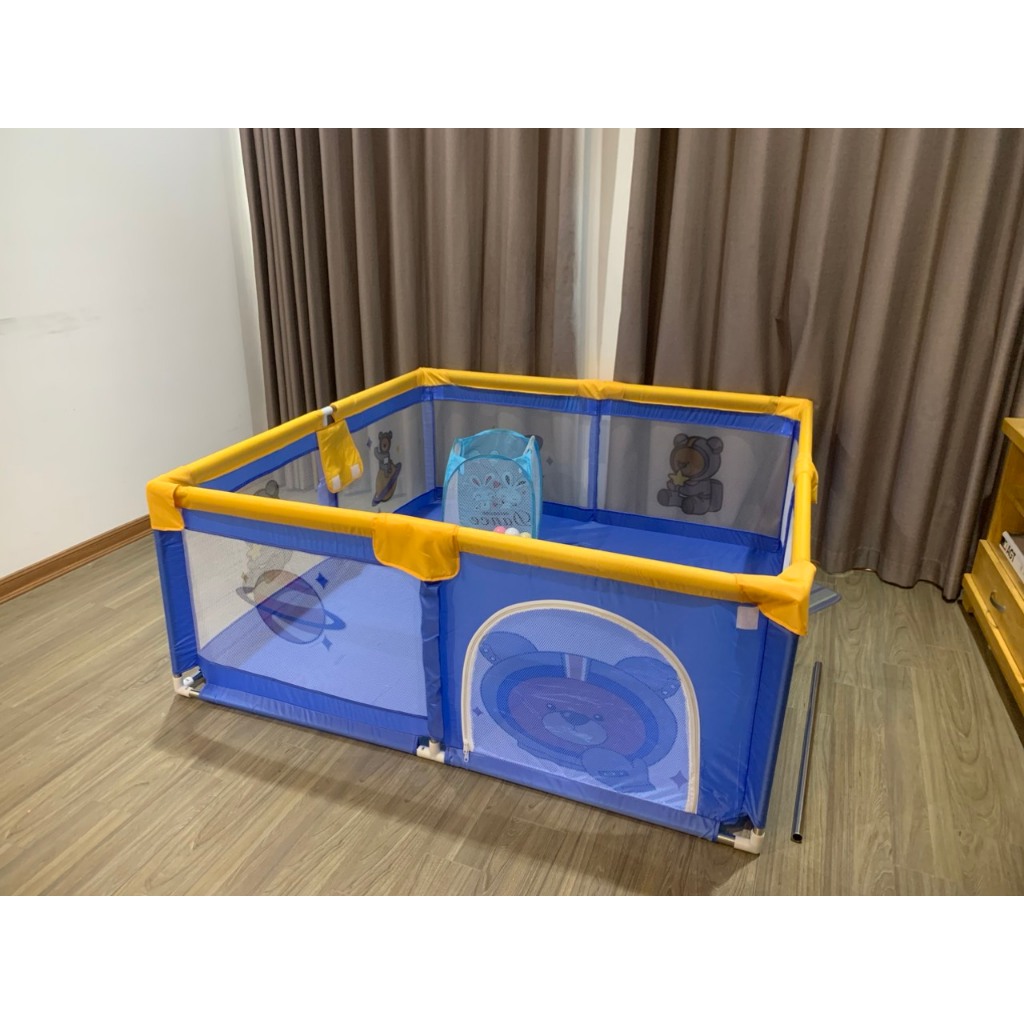 Quây bóng, quây cũi nhà bóng cho bé [Tặng 50 bóng nhựa holla 7 cm hoặc 100 quả bóng nhựa holla 5, 5cm + 2 vòng đồ chơi G