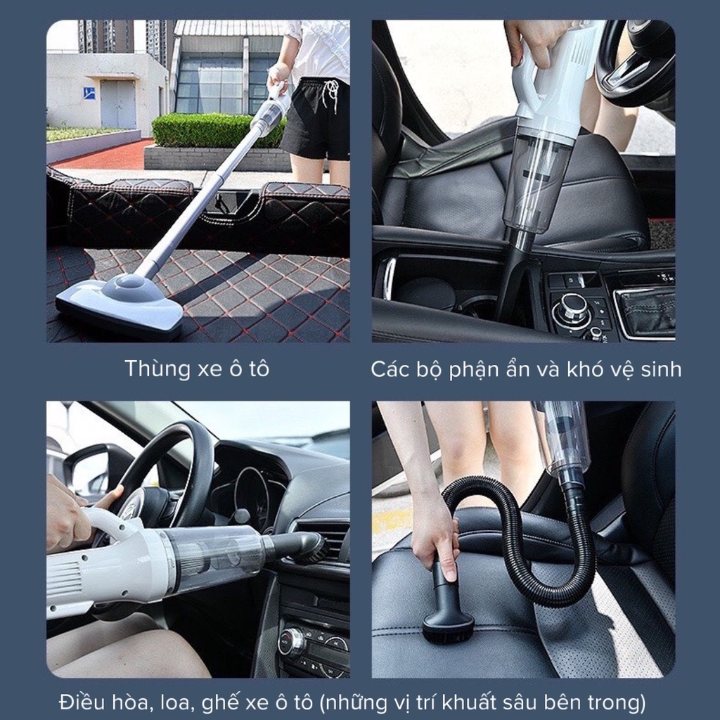 KHUYẾN MÃI🔥2023 ST6101 PRO Máy Hút Bụi Ô Tô Sạc Không Dây Máy Hút Bụi Cầm Tay Khô & Ướt BẢO HÀNH 5 NĂM