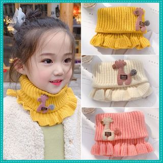 Khăn Len Cho Bé - Loại Khăn Ống Cho Bé Gái Siêu Co Giãn Giúp Giữ Ấm Cổ Cho Bé