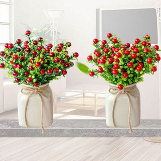 Cành Quả Giả ❤ Cây Cherry, Nhánh Dâu, Cành Đào Tiên, Chùm Ớt Giả - Cây Giả Trang Trí Nhà Cửa