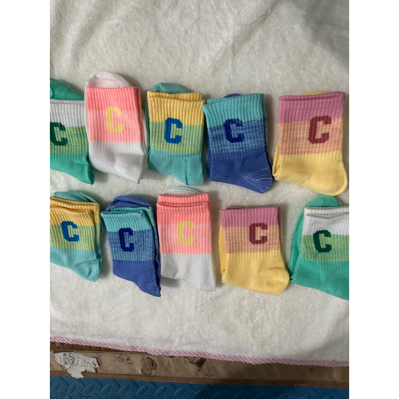 Tất loang chữ C xuất Hàn,tất cổ cao cho nam nữ