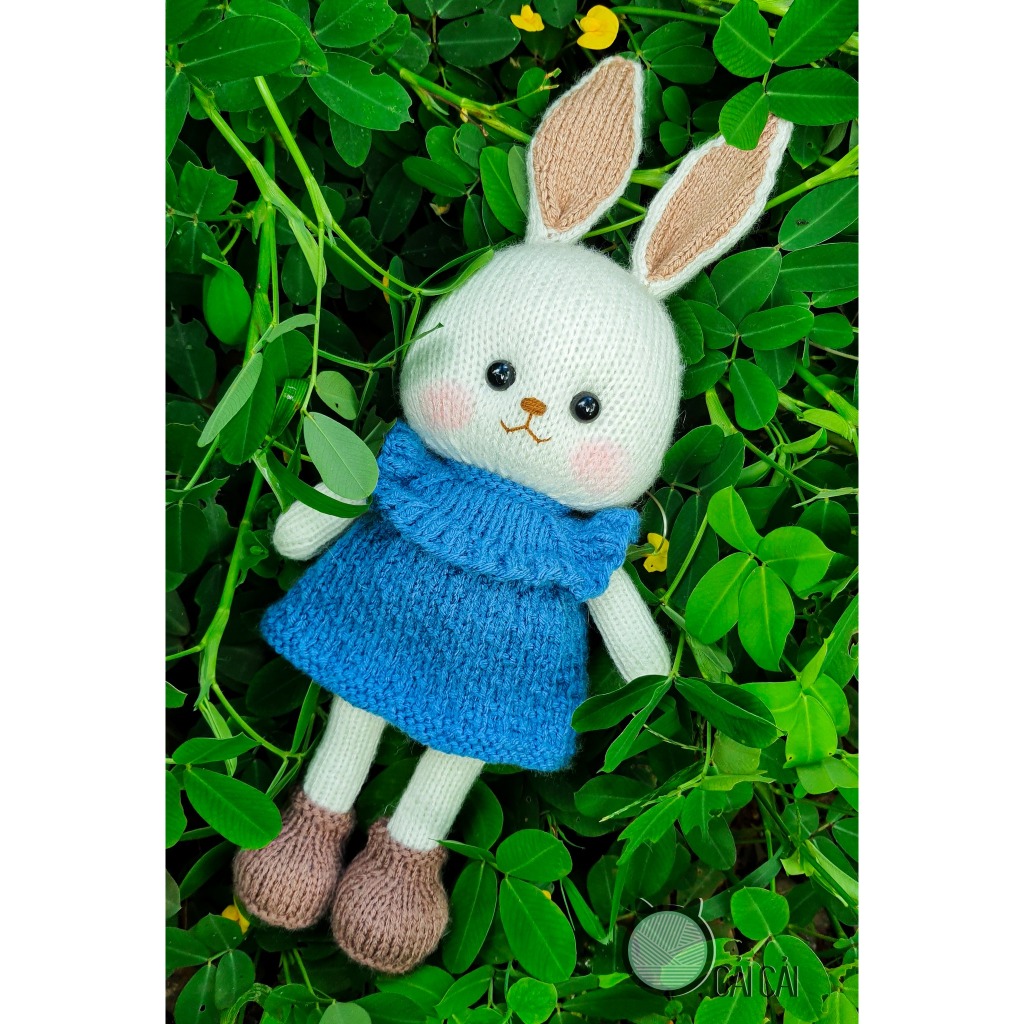 thỏ váy xanh - len himalaya super soft dk - quà tặng handmade