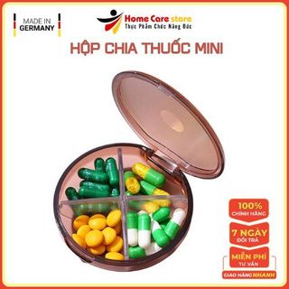Hộp chia thuốc mini, chia ngăn cách ly đặc tính của từng loại thuốc, thiết kế chống ẩm, chống thấm nước, siêu nhỏ gọn