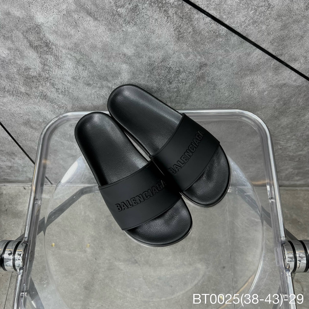 Dép Lê Nam AKEY SHOP đế cao su mềm màu đen hoạ tiết chữ BL ,size - BT0025