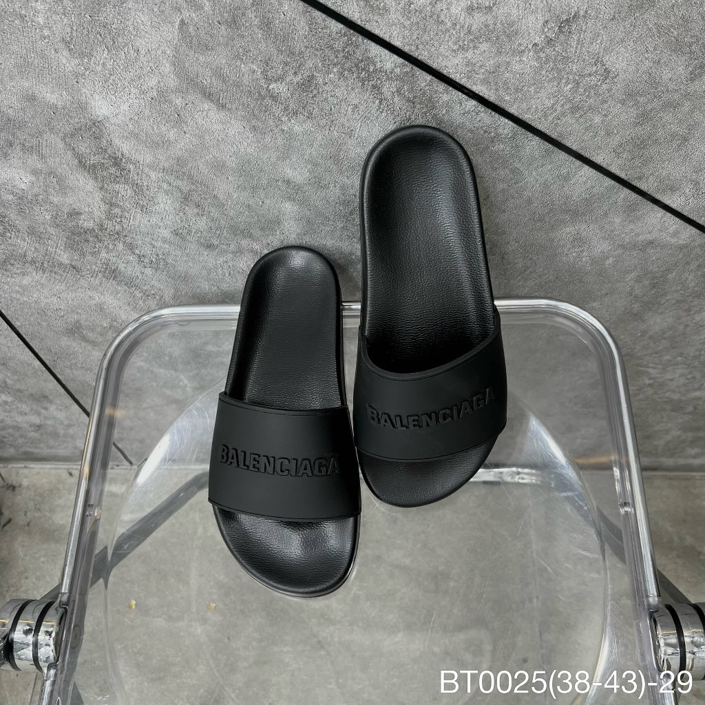 Dép Lê Nam AKEY SHOP đế cao su mềm màu đen hoạ tiết chữ BL ,size - BT0025