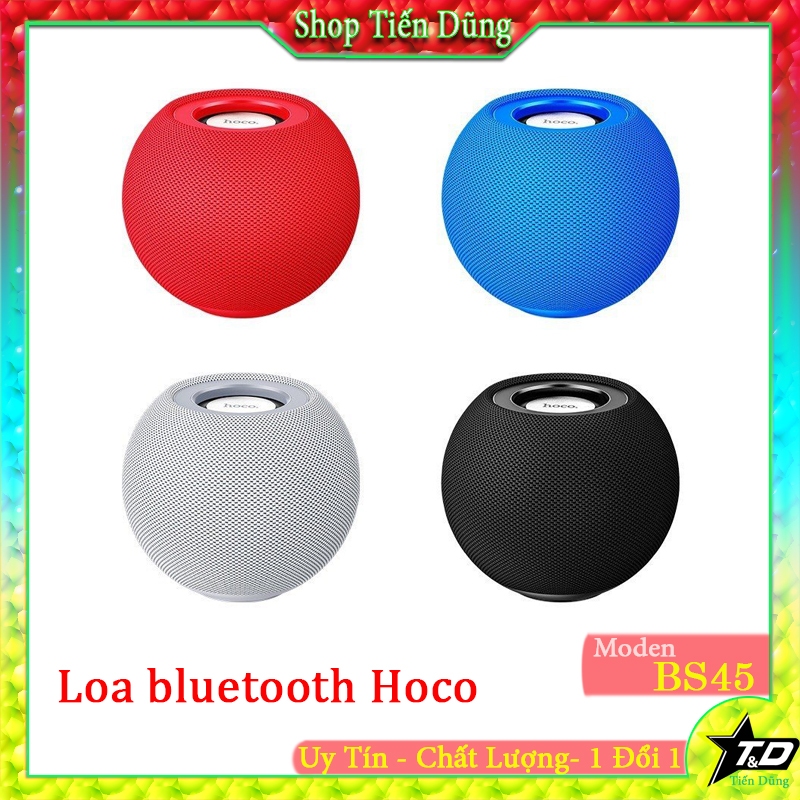 Loa Bluetooth Hoco BS45 V5.0 Thể Thao Âm Thanh Sâu Dạng Tròn Hỗ Trợ Thẻ Nhớ TF, Đài FM , TWS Có Các Màu Lựa Chọn