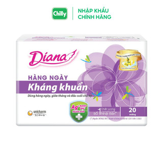 Băng vệ sinh chilly diana sensi hàng ngày kháng khuẩn siêu mỏng thấm hút gói 20 miếng - hàng tặng không bán