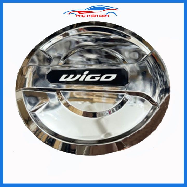 Ốp nắp bình xăng cho xe ô tô Toyota Wigo 2023-2024 mạ Crom