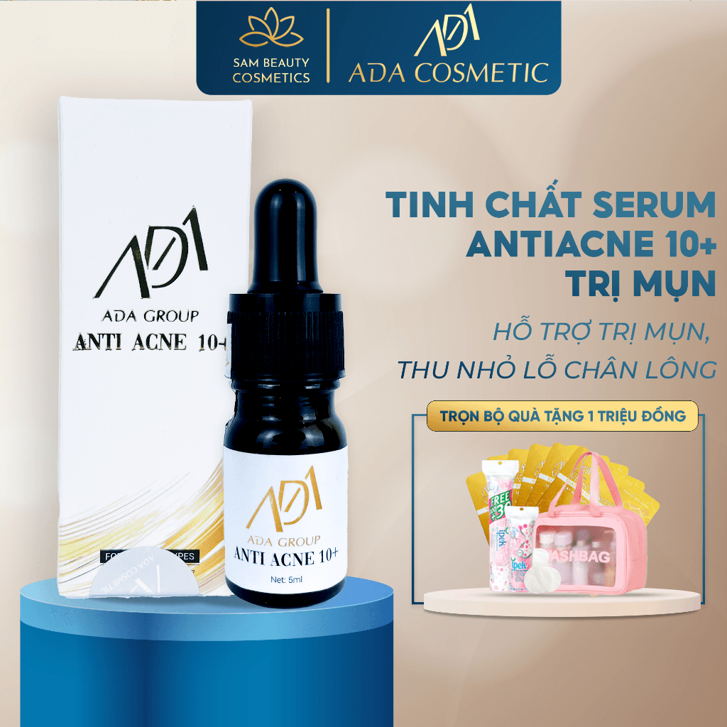 Serum Antiacne 10+ ADA Cosmetic Hỗ Trợ Trị Mụn Ẩn, Mụn Đầu Đen, Thải Độc Thanh Lọc Da, Kiềm Dầu, Thu Nhỏ Lỗ Chân Lông