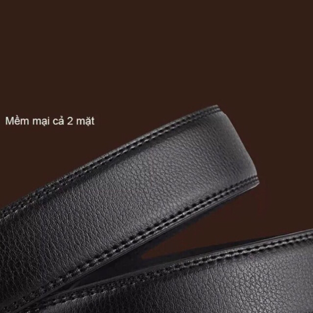 Thắt Lưng Nam Da Thật Sang Trọng Hai Màu Đen Nâu TM16 Dây Nịt Da Bò Thật Mặt Khoá Tự Động Cao Cấp Bảo hành 24 Tháng