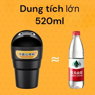 Thùng đựng rác mini đa năng trên ô tô dung tích 520ML,Thiết kế nhỏ gọn không mất diện tích