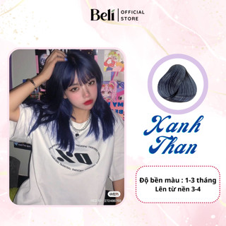 Thuốc Nhuộm Tóc XANH THAN ĐEN Không Tẩy Tuýp 100g -Beli Official Store