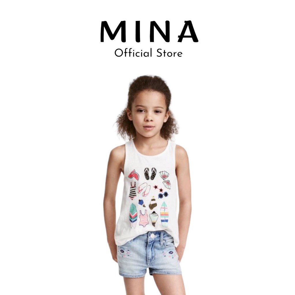 ÁO THUN BÉ GÁI HM - CẮT TAG, CHƯA MẶC - MỚI 100%