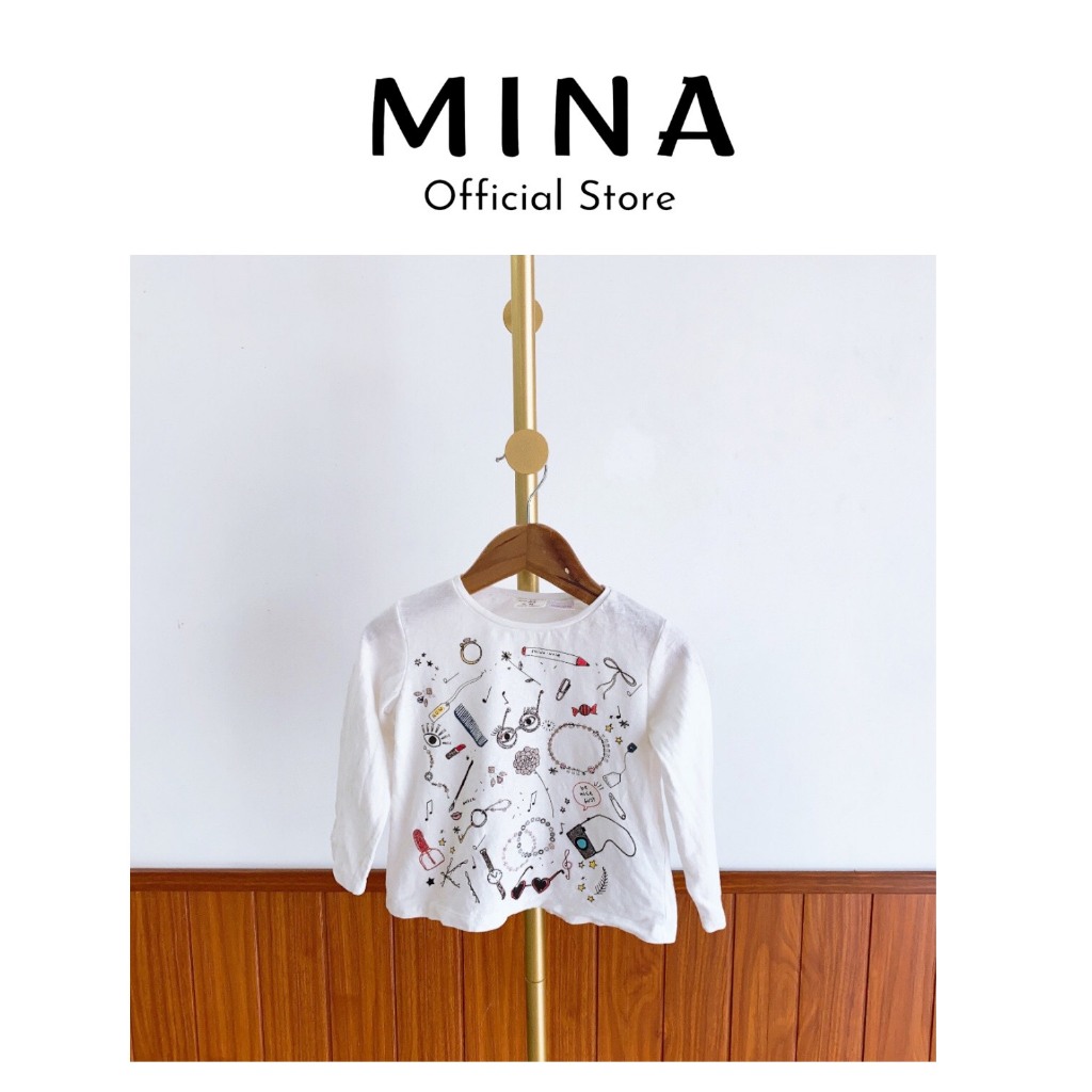 ÁO THUN BÉ GÁI ZARA - CẮT TAG, CHƯA MẶC - MỚI 100%