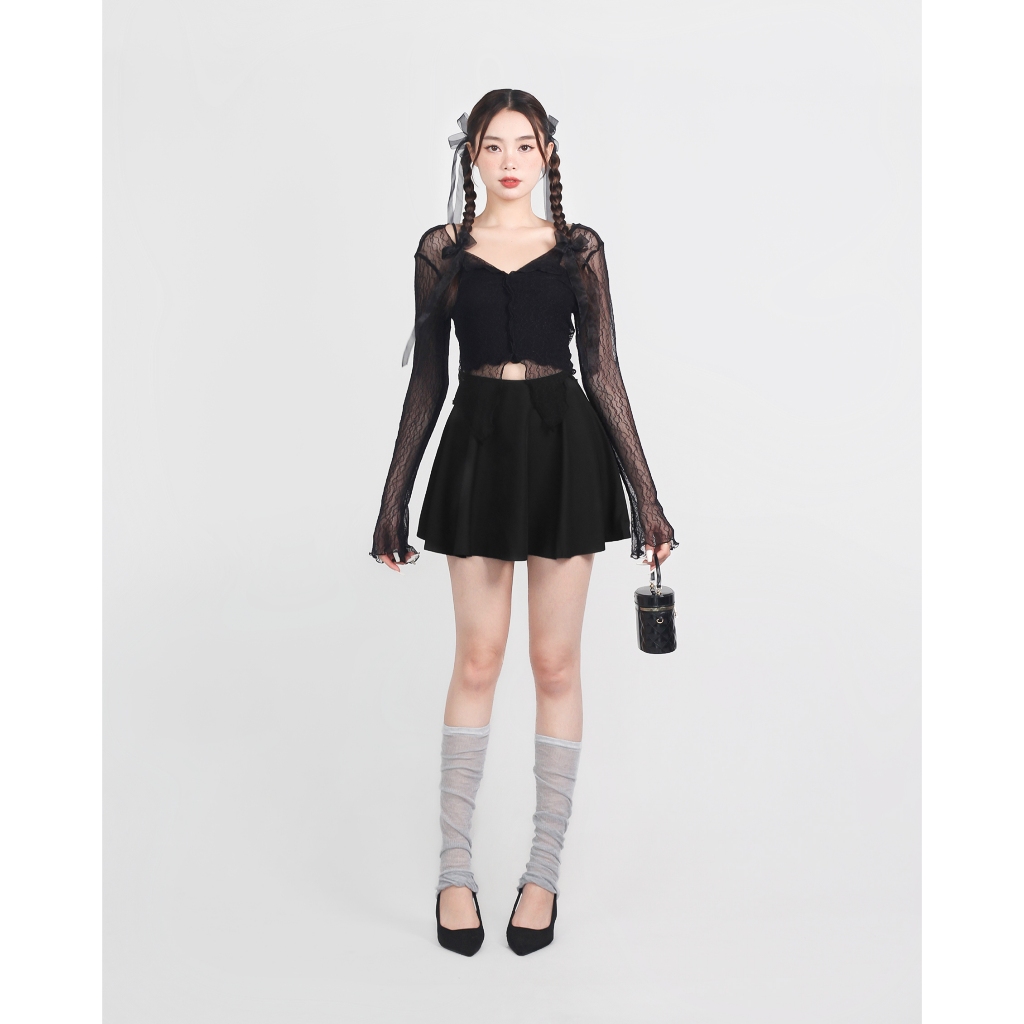 DALLA Chân váy lụa xòe