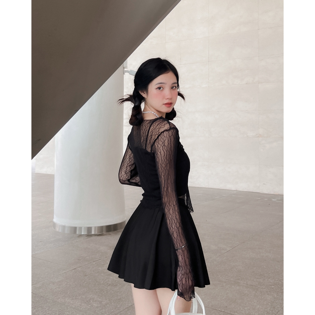 DALLA Chân váy lụa xòe