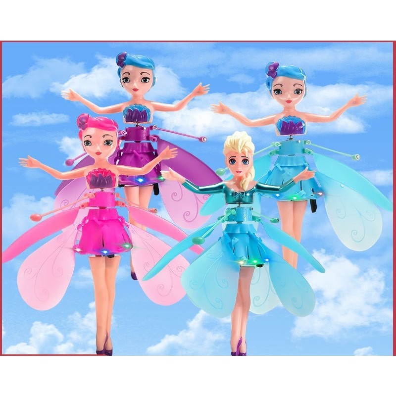 Đồ Chơi Búp Bê Bay Cảm Ứng Phát Sáng Elsa Hot, Đồ Chơi Cảm Ứng Đặt Tay Lên Là Bay